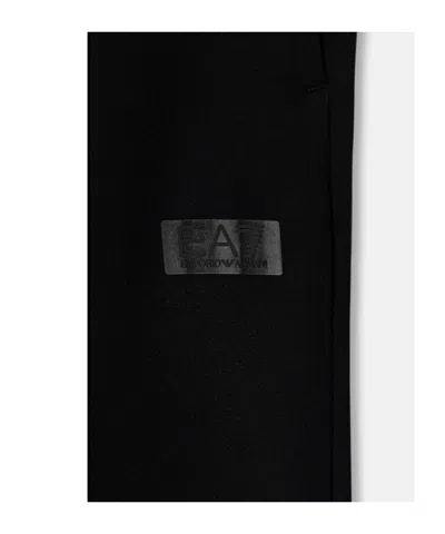 Ea7 스트라이프 디테일 트랙팬츠 In Black
