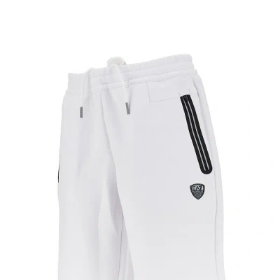 Ea7 Logo-patch Drawstring Shorts In White