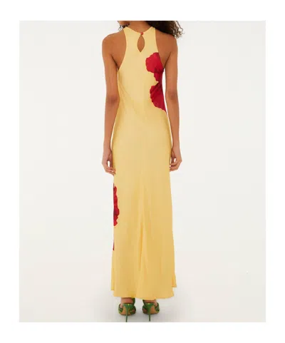 Farm Rio Poppy Flowers Maxi Dress Poppy Flowers Light Yellow In Neutral
