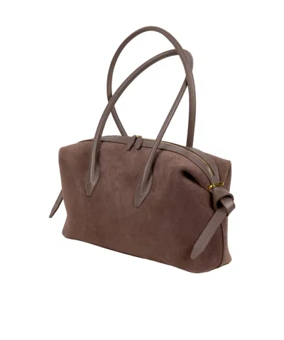 Yuzefi Zippered Shoulder Bag In White