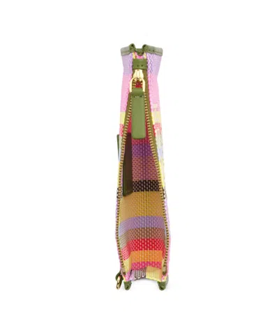 Marc Jacobs The Pouch Stripe Mesh Make Up Bag In Multi