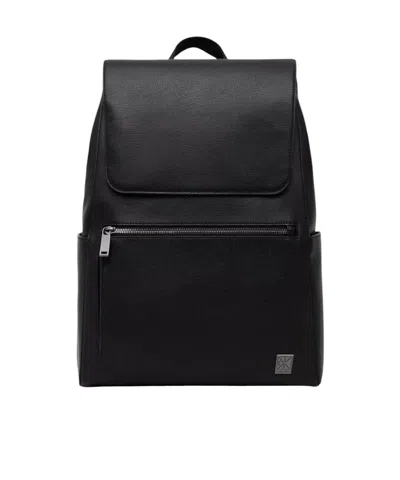 Calvin Klein Foldover-top Backpack In Black