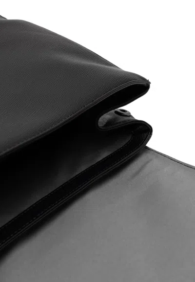 Calvin Klein Foldover-top Backpack In Black