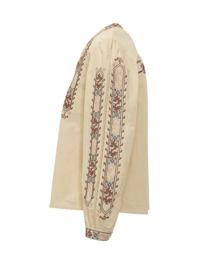 Bash Embroidered Button Shirt In Neutral