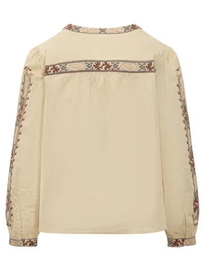 Bash Embroidered Button Shirt In Neutral
