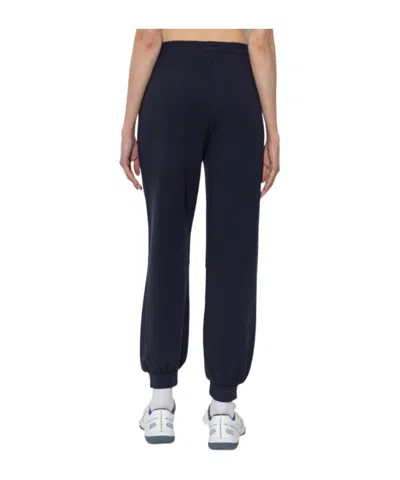 Ea7 Drawstring Logo-plaque Track Pants In Blue