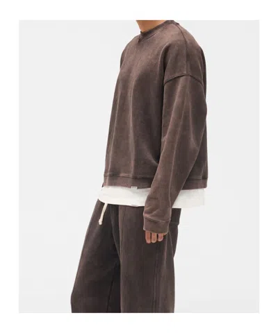Represent Initial Boxy Sweater In Brown