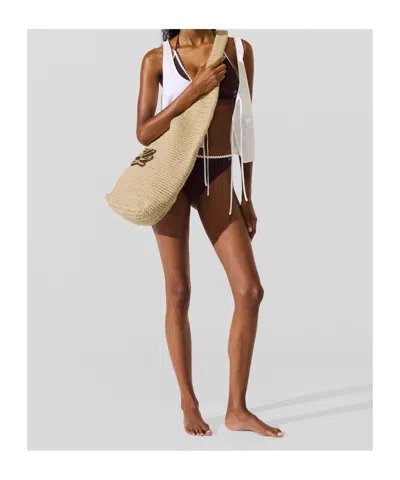 Karl Lagerfeld K/autograph Beach Bag In Brown