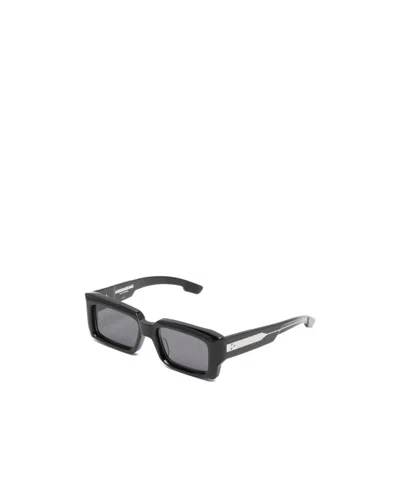 Jacques Marie Mage Rectangle-frame Sunglasses In Black