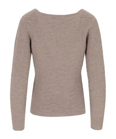 Lela Rose Long-sleeve Pullover In Brown