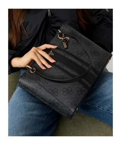 Guess Double-handle Shoulder Bag In Black
