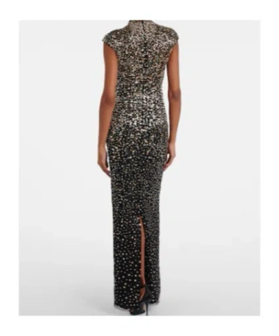 Jenny Packham Treasure Embellished Cap-sleeve Column Gown In Animal Print