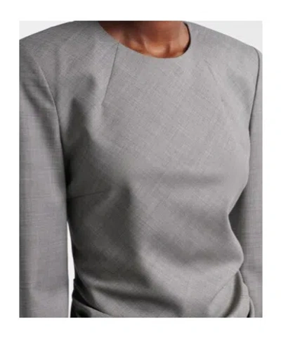 Magda Butrym Draped Wool Blouse In Multi