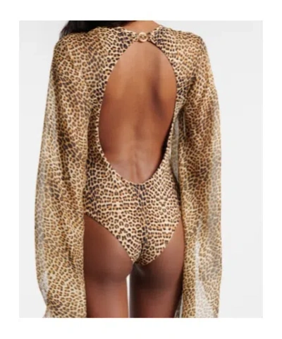 Roberto Cavalli Baby Jaguar Print One-piece Swimsuit In Multi