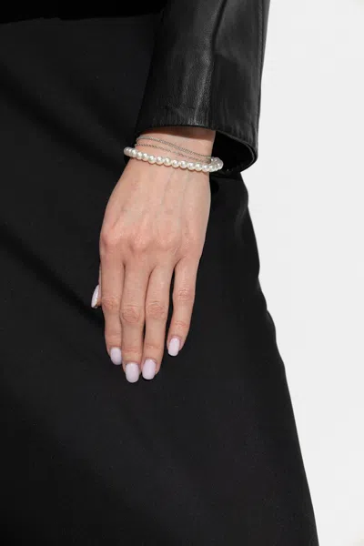 Allsaints Double-layer Structure Design Bracelet In White