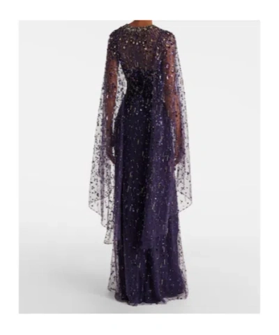 Jenny Packham Hestia Embellished Maxi Dress In Animal Print