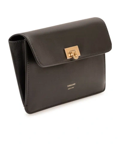 Ferragamo Flap Shoulder Bag With Logo In Pattern