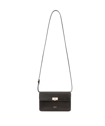 Ferragamo Flap Shoulder Bag With Logo In Pattern