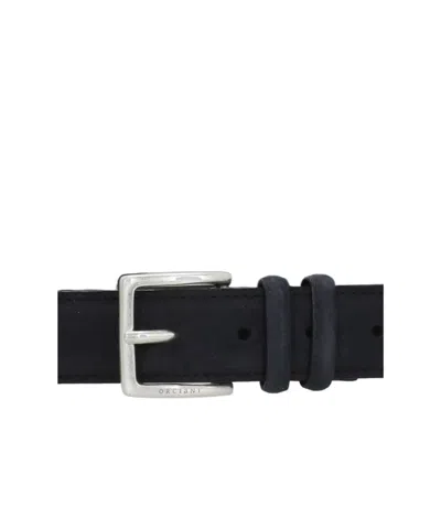 Orciani Pebbled Logo-buckle Belt In Orange