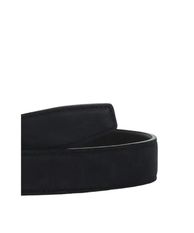 Orciani Pebbled Logo-buckle Belt In Orange
