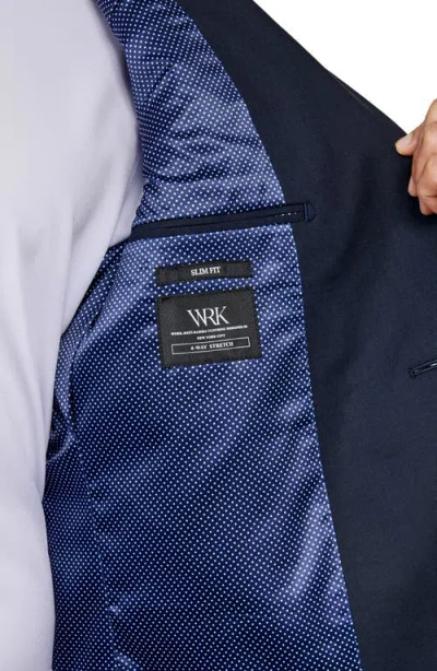 Wrk Slim Fit Performance Suit In Multi