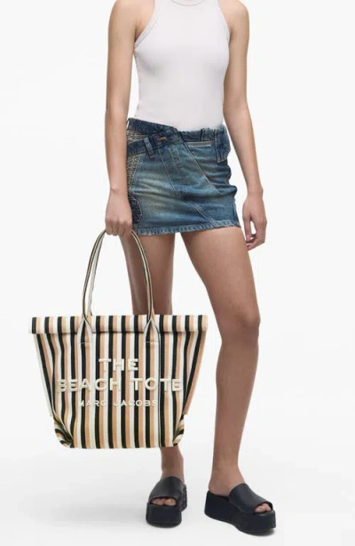 Marc Jacobs The Stripe Beach Tote In Multi
