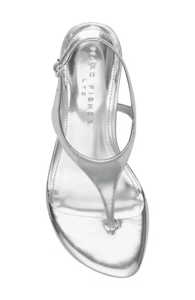 Marc Fisher Ltd Pelysa Ankle Strap Sandal In Silver