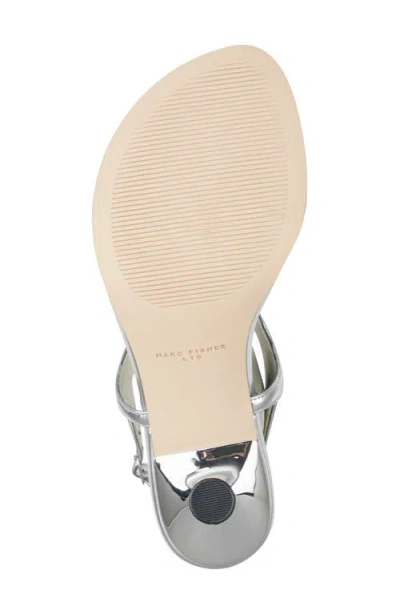 Marc Fisher Ltd Pelysa Ankle Strap Sandal In Silver