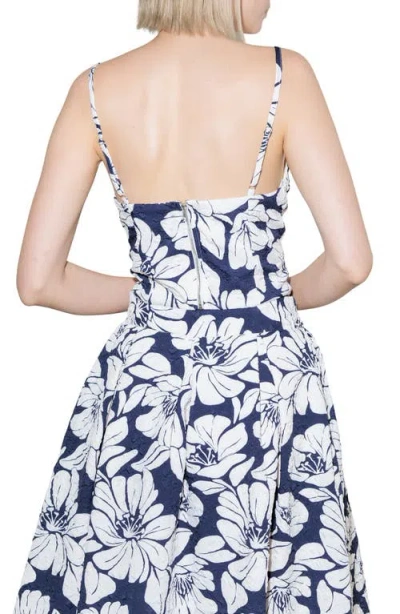 Freemarket Textured Printed Camisole In Blue