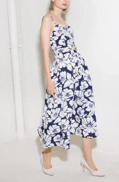 Freemarket Textured Printed Camisole In Blue
