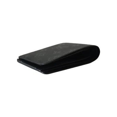 Pre-owned Louis Vuitton Multiple Wallet Monogram Shadow Dark Black
