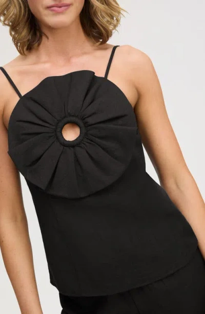 Sam Edelman 3d Flower Camisole In Black