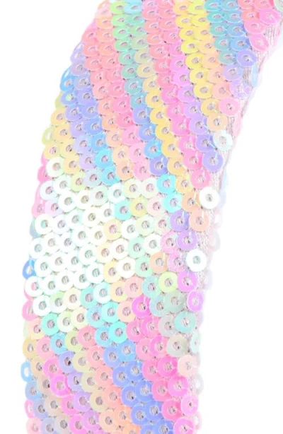 Cara Rainbow Sequin Headband In Multi