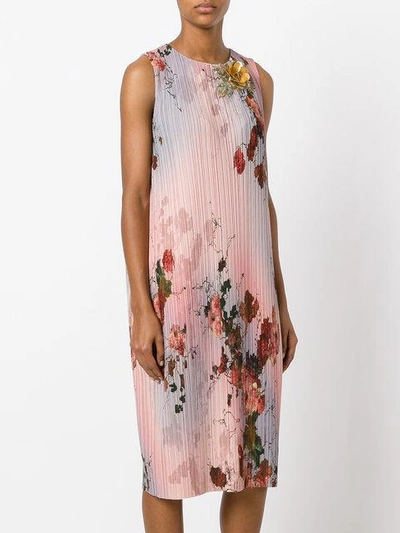Shop Antonio Marras Floral Print Straight Dress In Pink