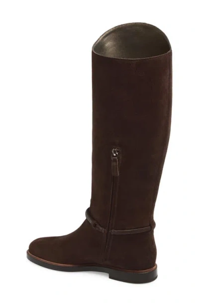 Brunello Cucinelli Black Solid Boots In Brown
