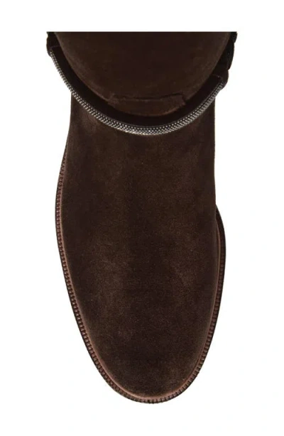 Brunello Cucinelli Black Solid Boots In Brown
