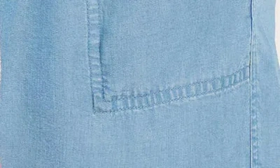 Matty M Mitzy Pull On Chambray Shorts In Blue