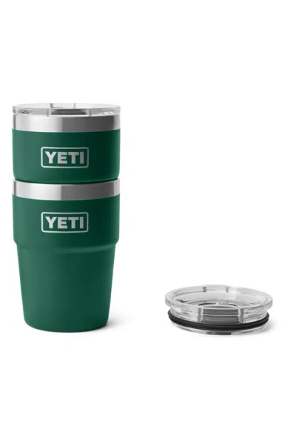 Yeti Rambler 16-ounce Stackable Cup In Green