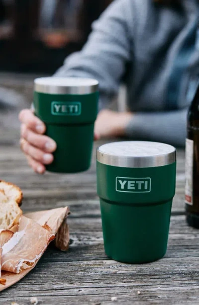 Yeti Rambler 16-ounce Stackable Cup In Green