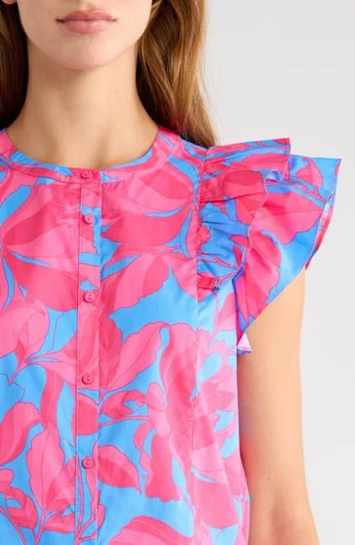 Sugarlips Sammi Print Ruffle Top In Multi