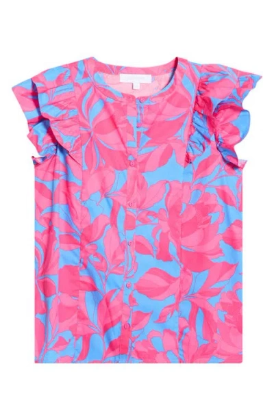 Sugarlips Sammi Print Ruffle Top In Multi