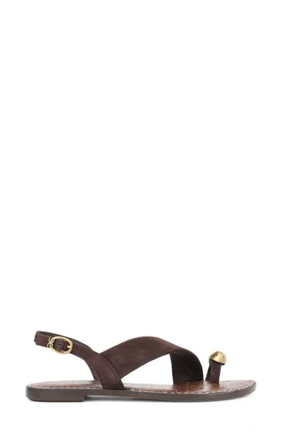 Sam Edelman Gace Toe Loop Slingback Sandal In Brown