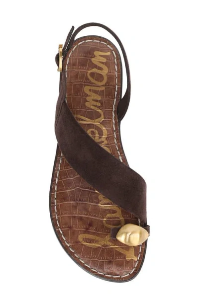Sam Edelman Gace Toe Loop Slingback Sandal In Brown