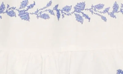 Milly Illy Lene Embroidered Mini Dress In Blue