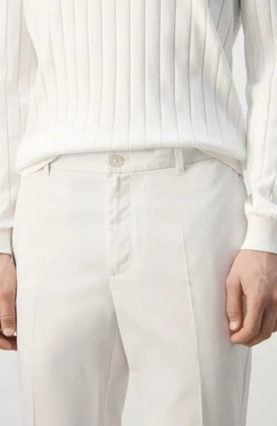 Mango Regular Fit Pleat Front Pants In White