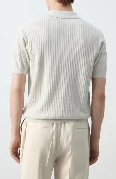 Mango Rib Polo In White