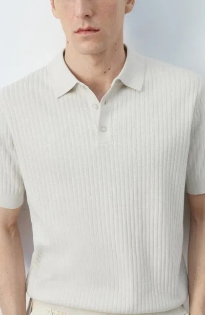 Mango Rib Polo In White