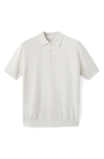 Mango Rib Polo In White