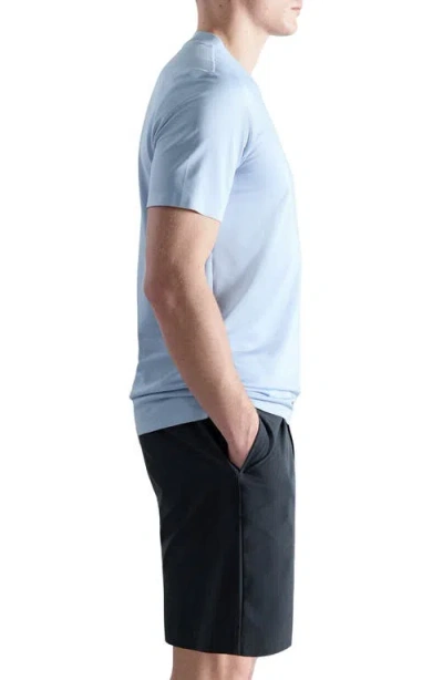 Mango Slim Fit Coolmax® Solid T-shirt In Blue