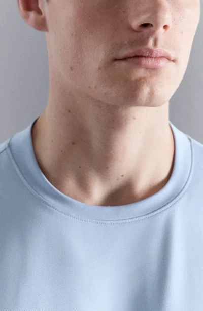 Mango Slim Fit Coolmax® Solid T-shirt In Blue